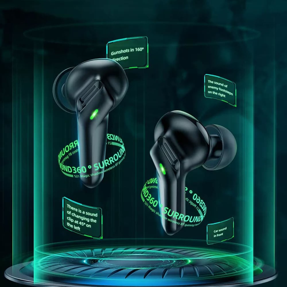 HOCO - TWS sluchátka Magic shadow (S21) s Bluetooth 5.0 a nízkou latencí - černá