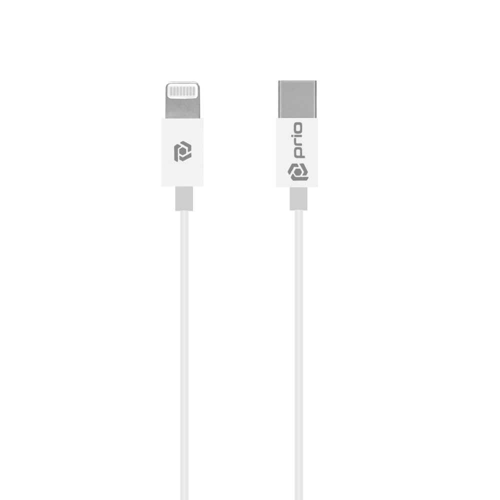 Prio Charge&Sync USB C na Lightning kabel MFi certifikovaný 1m bílý