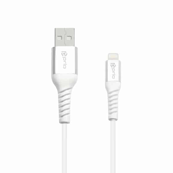 PRIO Charge & Sync USB A na Lightning kabel s certifikací MFi, 120 cm, bílý