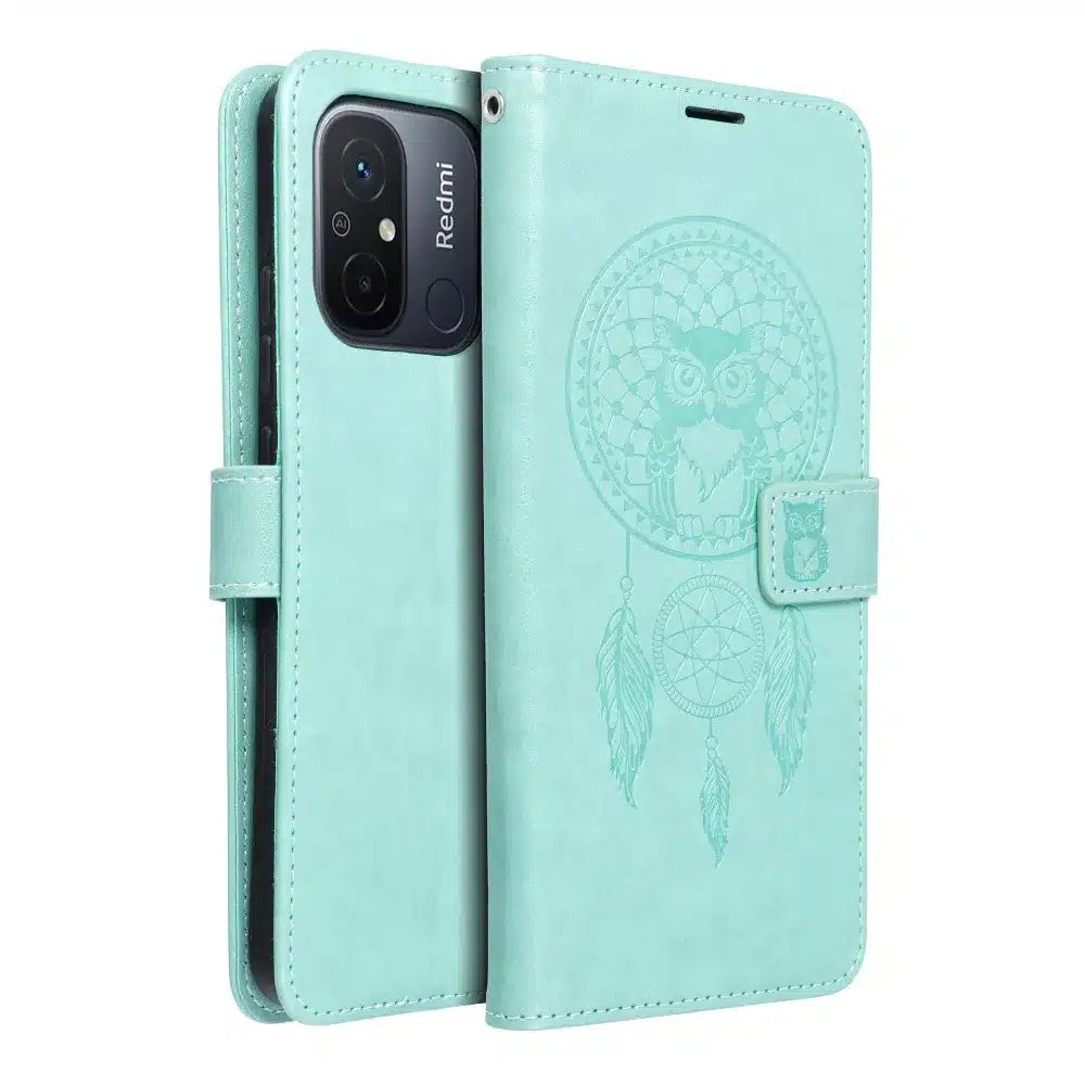 MEZZO Book case flipové pouzdro pro XIAOMI Redmi 12C – dreamcatcher zelená