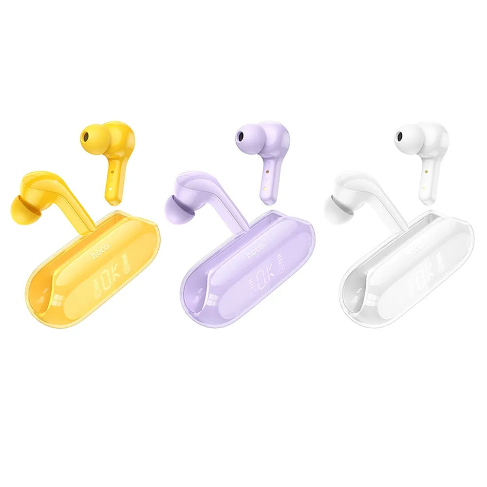 HOCO bezdrátová / bluetooth stereo sluchátka TWS Bright true ENC EW39 bílá