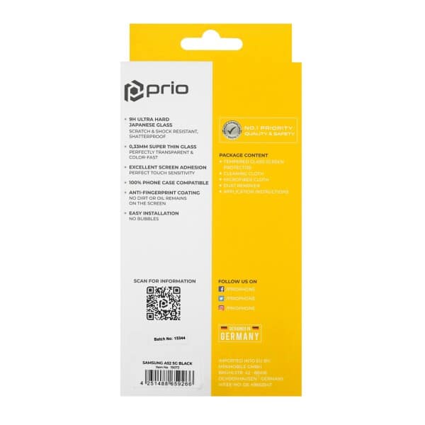 PRIO 3D ochranné sklo z tvrzeného skla pro Samsung A52s / A52 / A52 5G černé