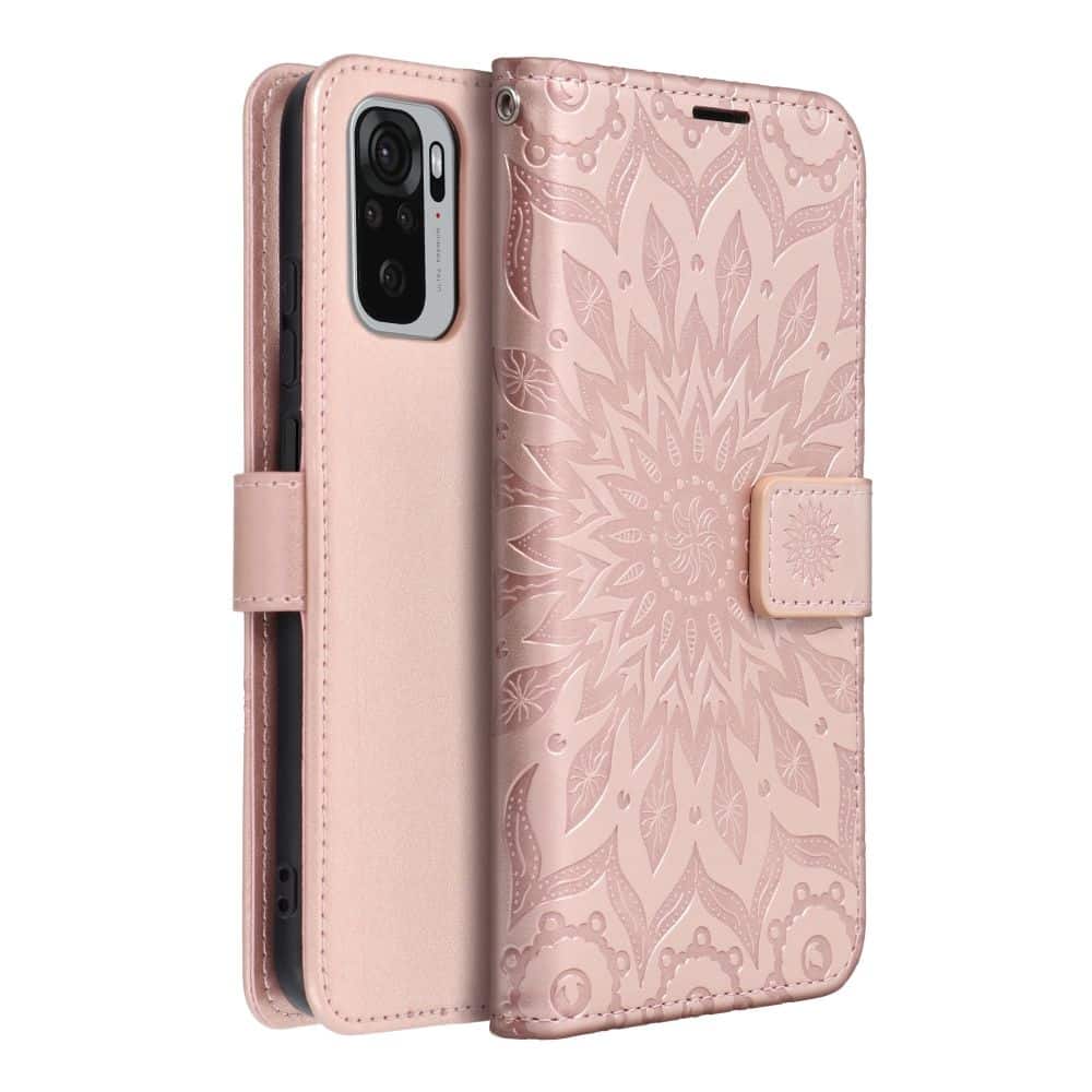 MEZZO Knížkové pouzdro pro XIAOMI Redmi 10 / 10 2022 mandala rose gold