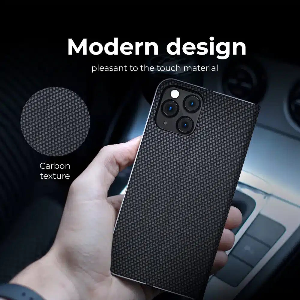 LUNA Book Carbon pouzdro pro XIAOMI Redmi NOTE 12S černé