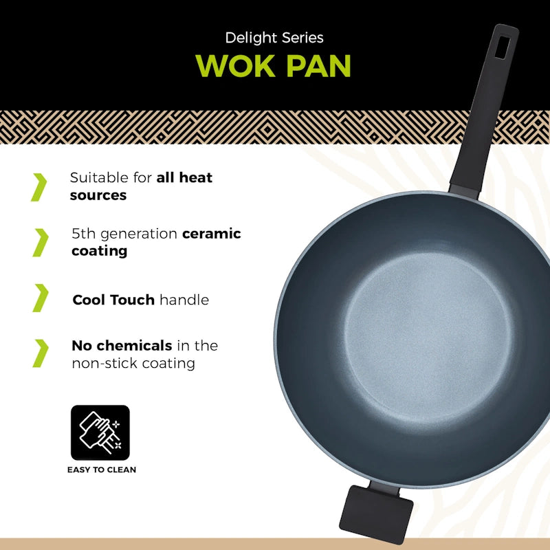 BE Living Wok tava Delight Black 32 cm