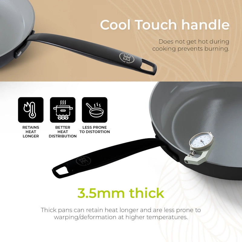 BE Living Frying Pan Essential Black 30 cm