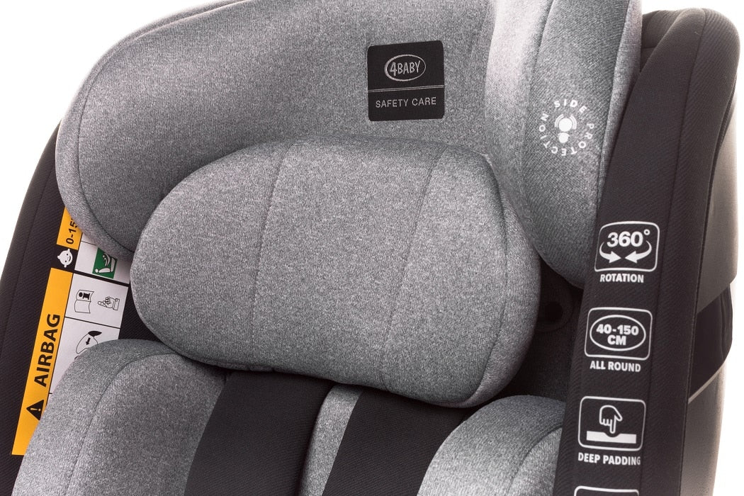 4BABY autosjedalica Roto-fix grey