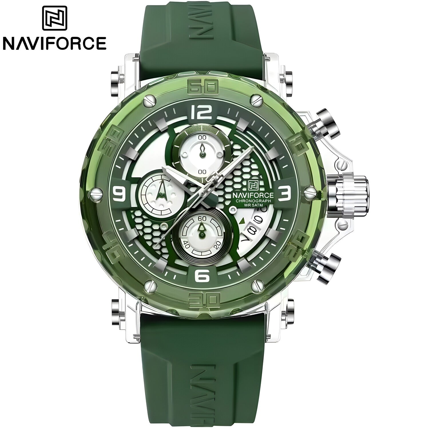 Sat NAVIFORCE MR-38575 - Zelena / Prozirna KP38575