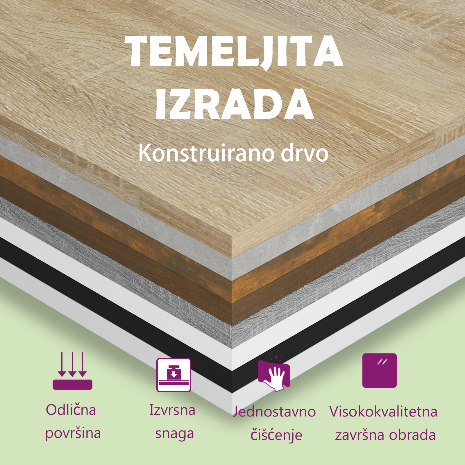 Kutna zidna polica hrast sonoma 40x40x50 cm konstruirano drvo