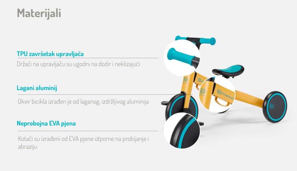Kinderkraft Tricikl 4TRIKE Silver Grey