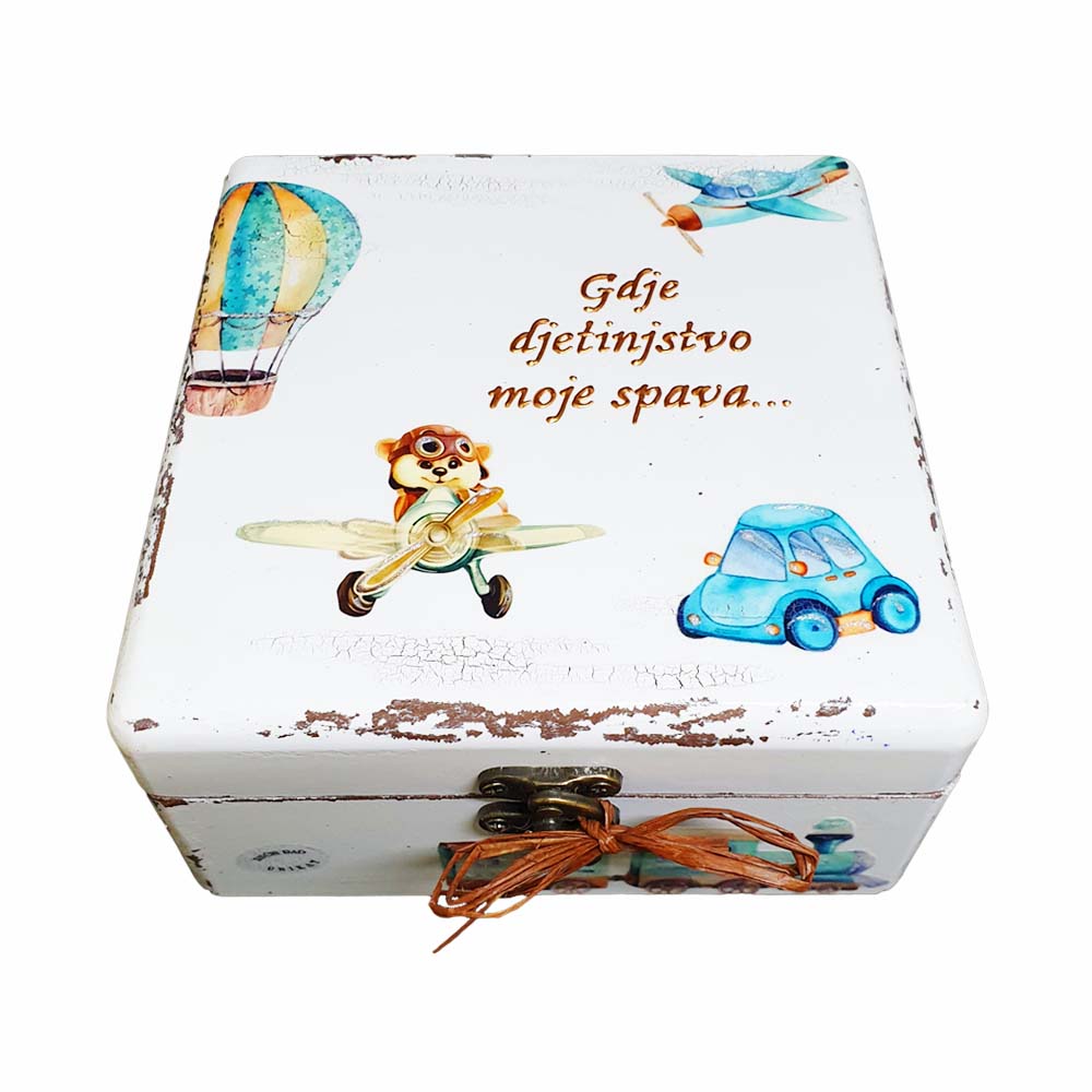 Personalizovaný dárek ke křtu, narození dítěte - 16x16x10cm - 165193