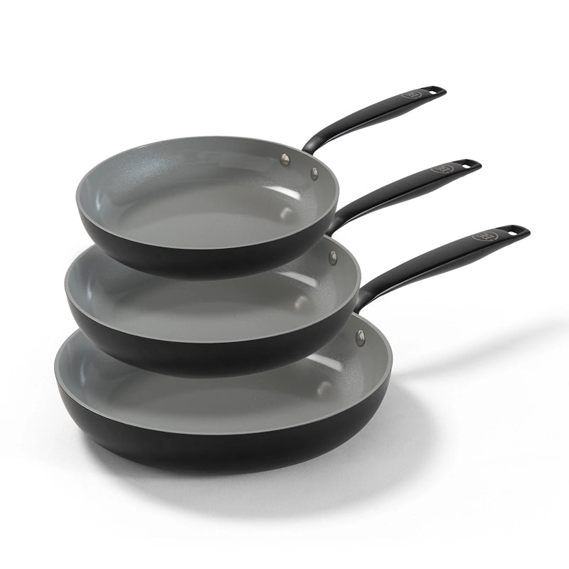 BE Living Set tava Essential Black 20-24-28 cm
