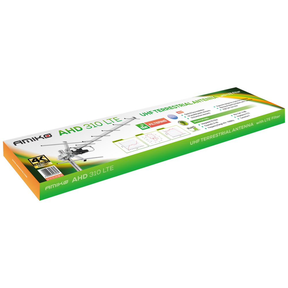 Amiko Loga anténa UHF 18 prvků, hliníková, 14dB, LTE filtr - AHD 310 LTE