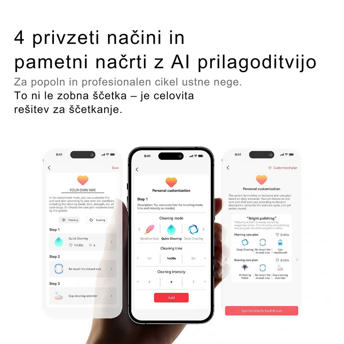 OClean Električna Četkica za zube X Pro 20 - BIJELA