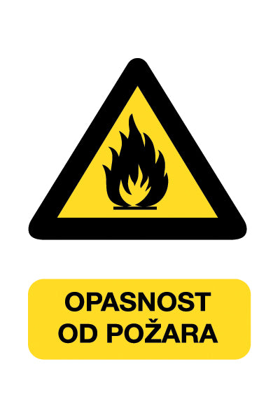 Znak opasnosti (PVC naljepnica, 30x40)