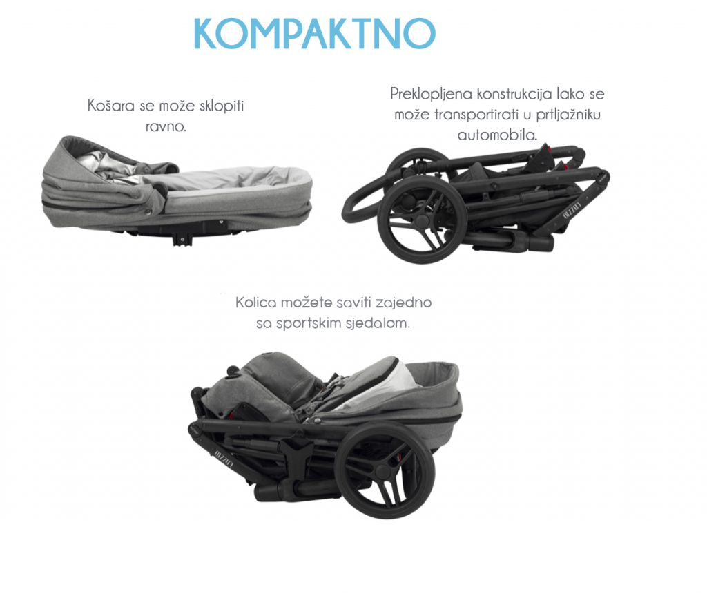 Dječja kolica Kunert Lazzio Premium Copper, boja 05 2u1