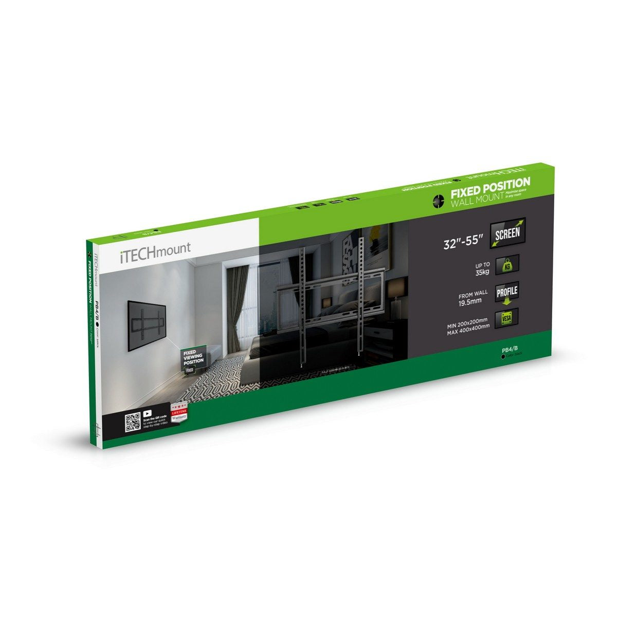 iTECH Mount fiksni zidni nosač prikladan za TV od 32" do 55".