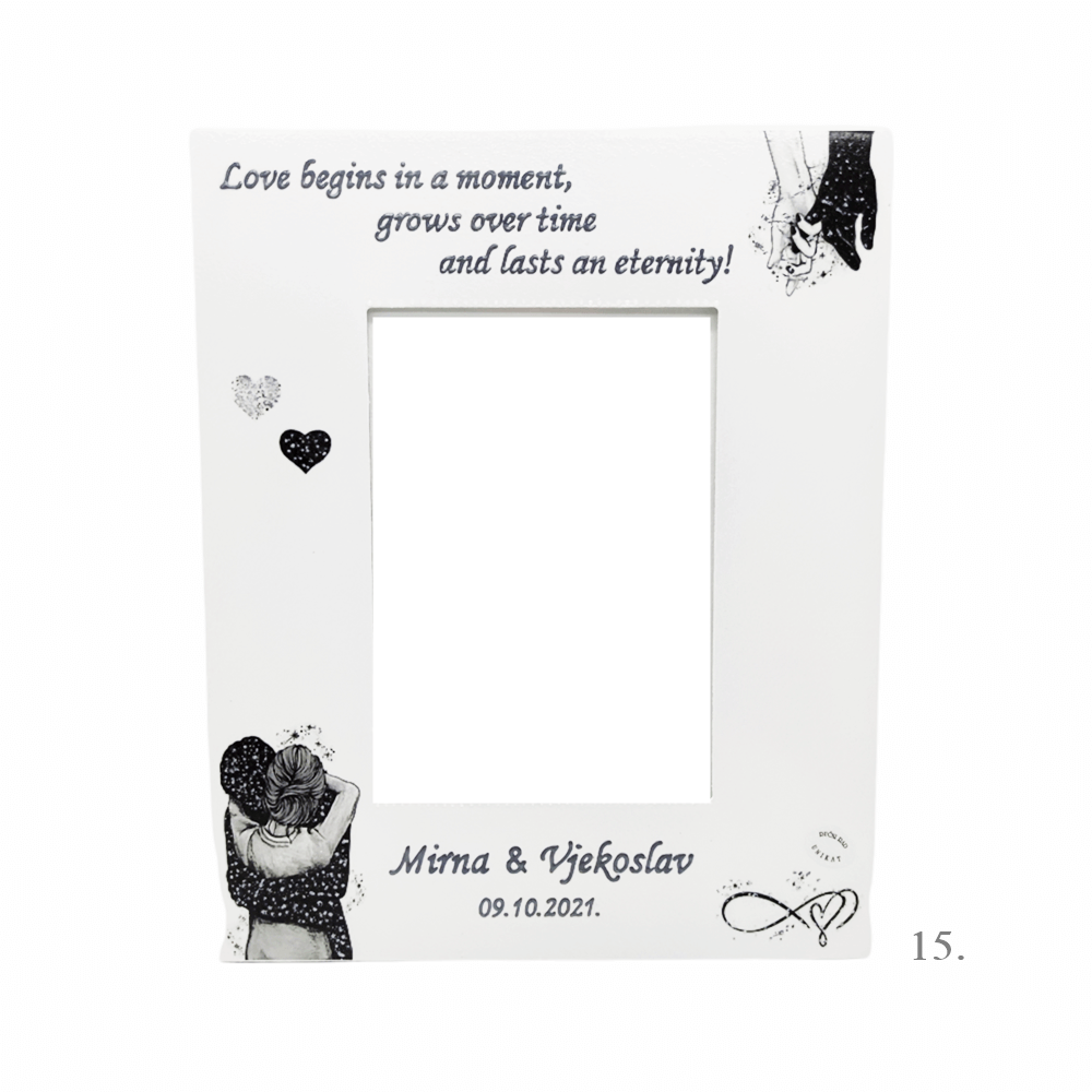 Personalizované jedinečné fotorámečky – Perfektní dárek na svatbu a pro zamilované - 15. - 1074