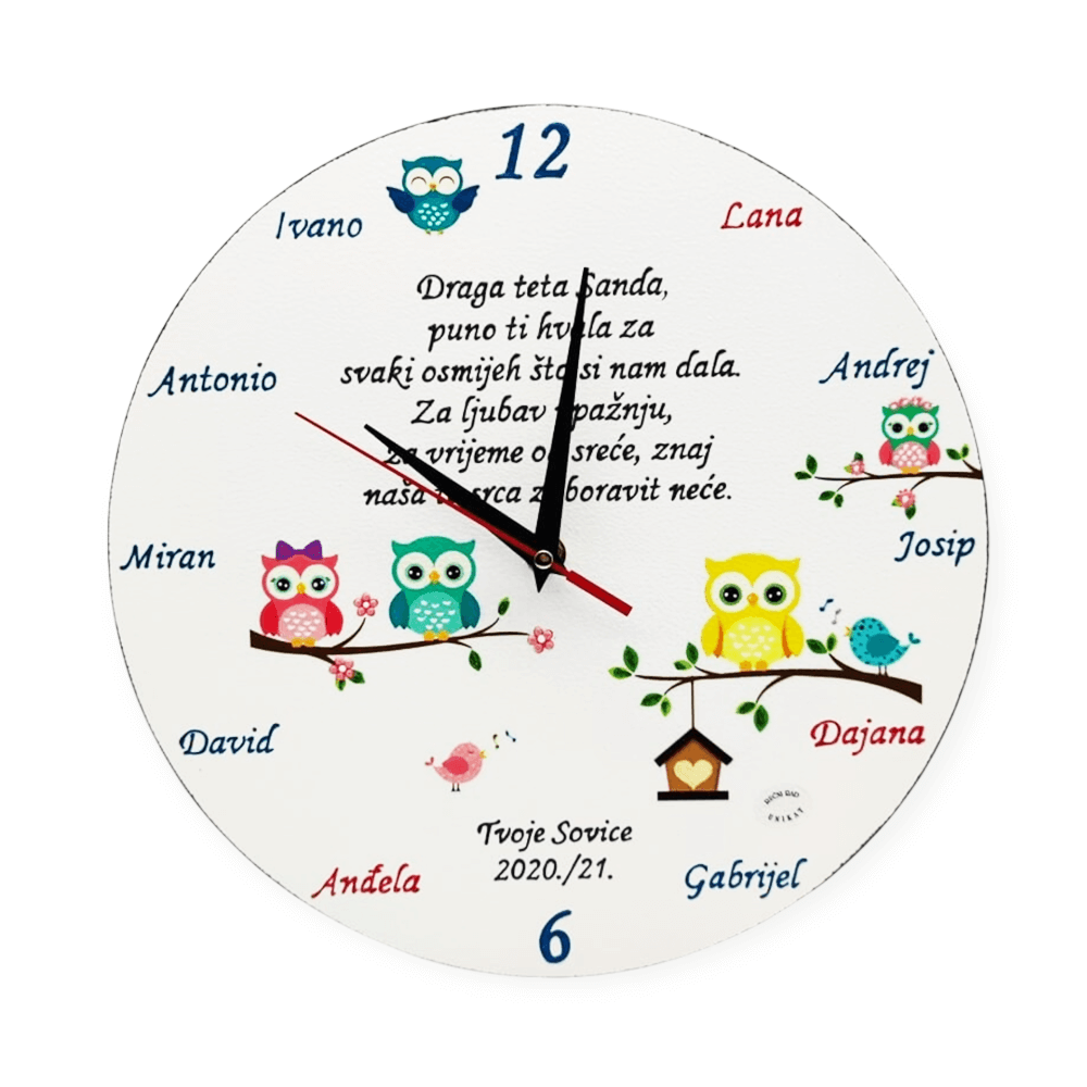 Nástěnné hodiny Dárek pro tety/učitelky ve školce! Š17911 (Kopírovat)