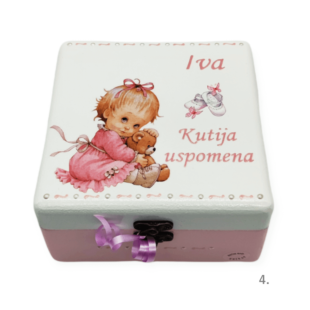 Personalizovaná pamětní krabička pro dívky – Ideální dárek k narození, svatému křtu nebo prvním narozeninám - 4. 165131
