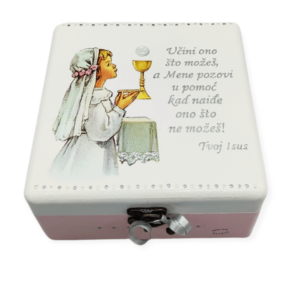 První svaté Přijímání! Krabička na vzpomínky – 16x16x10cm – Kód produktu: Š16 524