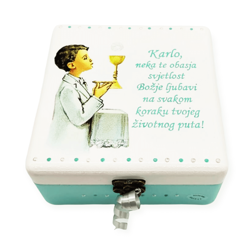 Unikatne kutije za Prvu Pričest – Poklon s dušom za nezaboravne trenutke - 16x16x10cm - 16534