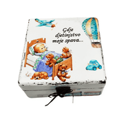 Box na vzpomínky, dárek ke křtinám, narozeninám - 16x16x10cm - 165150