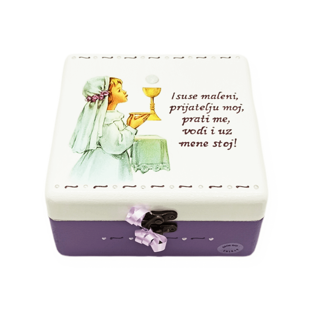 První svaté přijímání! Krabička na vzpomínky - 16x16x10cm - Š165155