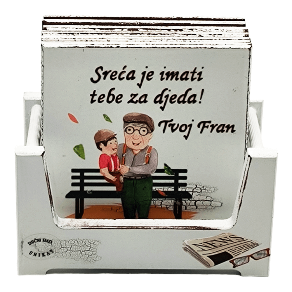 Dárek pro dědečka k narozeninám - podtácky na skleničky Š16365