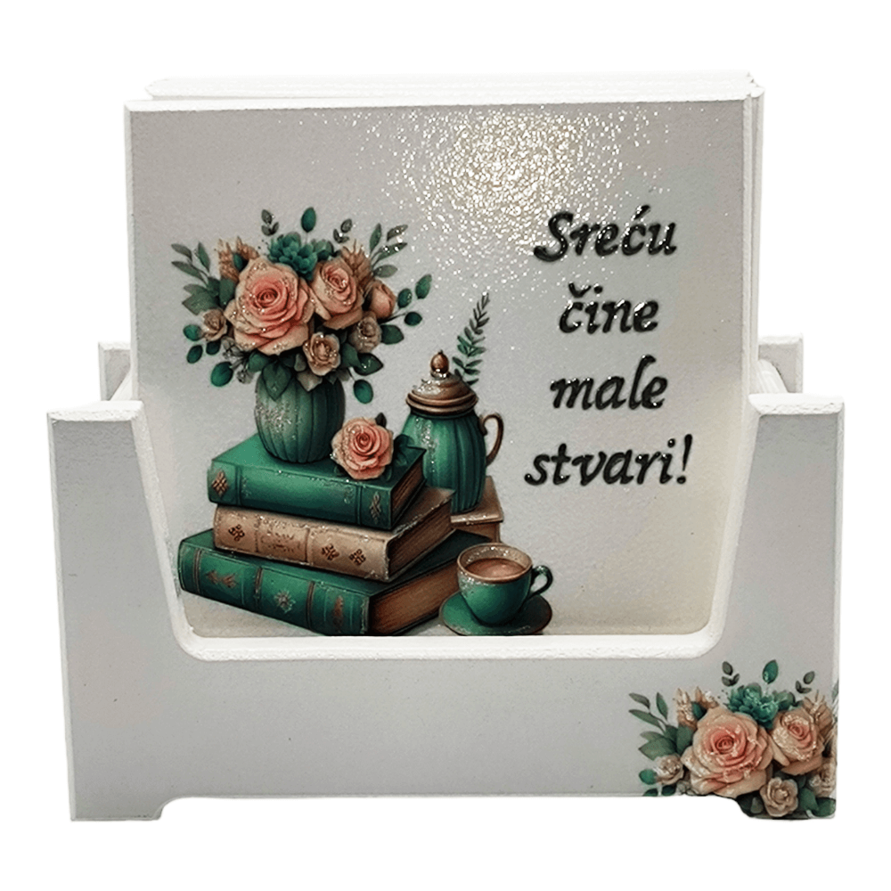 Sada inspirativních podložek pod hrnek s ručně psanými citáty Š16369