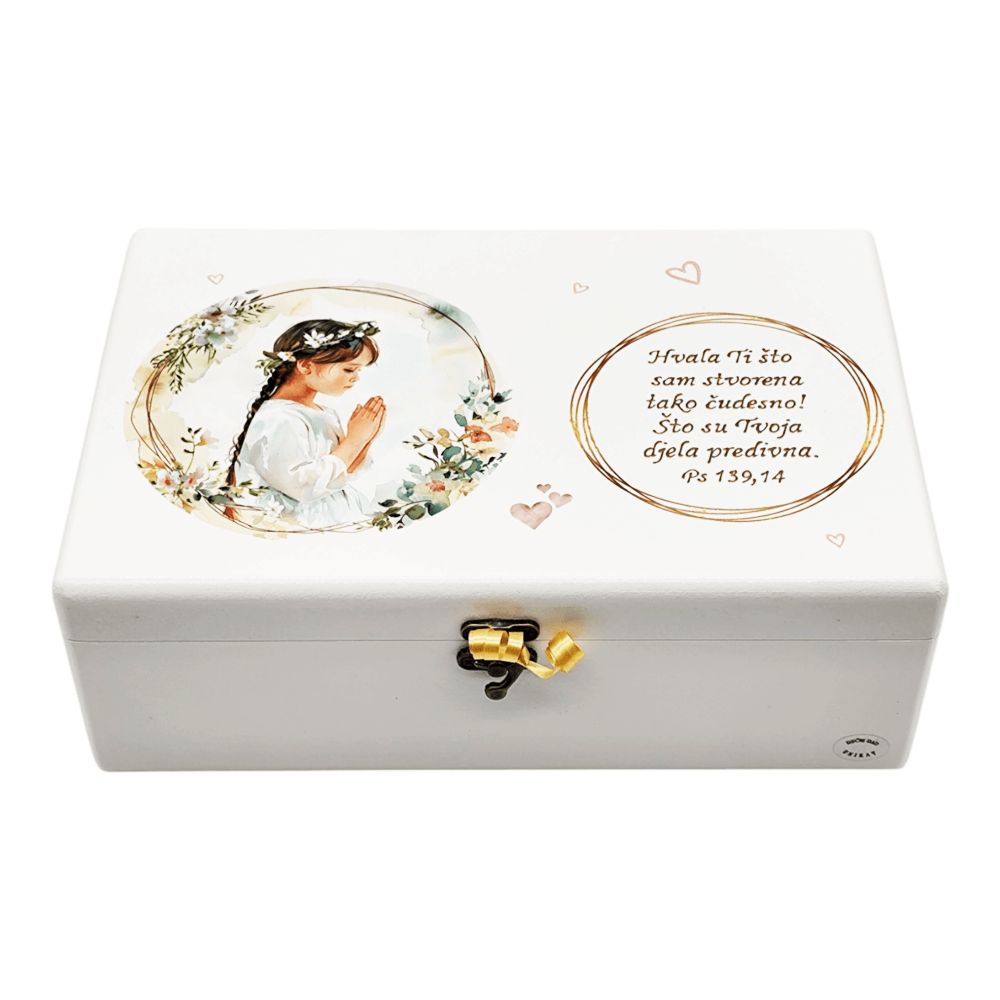 🕊️ Unikátní krabička na první sv. přijímání – Perfektní vzpomínka na výjimečný den - 2. 20x30x10cm - 154404