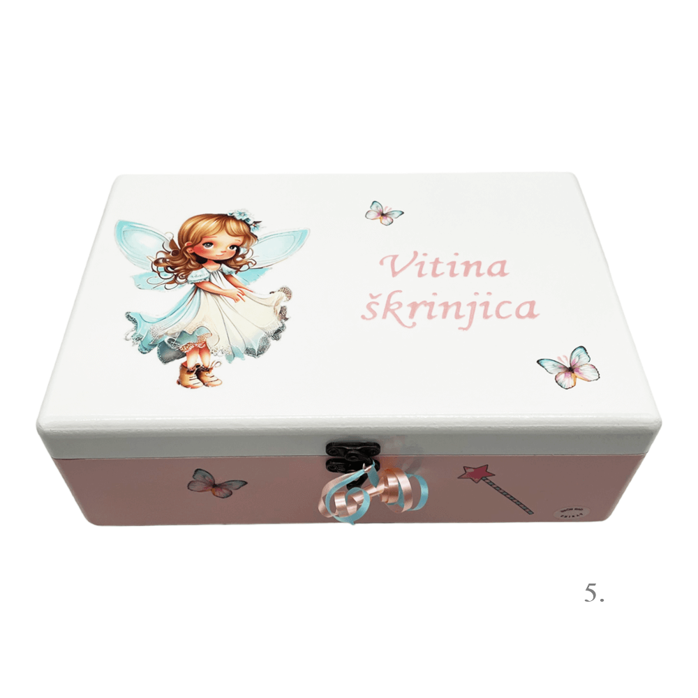 Krabice vzpomínek personalizovaná se jménem – dárek k narození, křtu nebo narozeninám dítěte – 5. 20x30x10cm – 154346