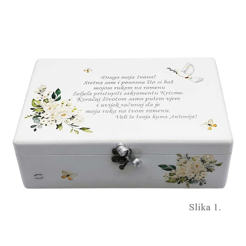 Jedinečné krabičky na sv. biřmování – Speciální vzpomínka od kmotry a kmotra! - 1. 20x30x10cm - 18059
