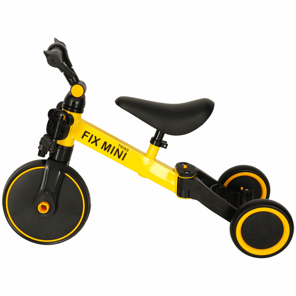Sklopivi multifunkcionalni tricikl Fix Mini 3u1 - žuti