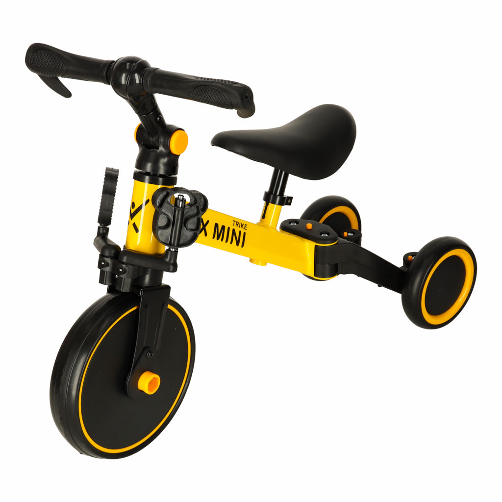 Sklopivi multifunkcionalni tricikl Fix Mini 3u1 - žuti