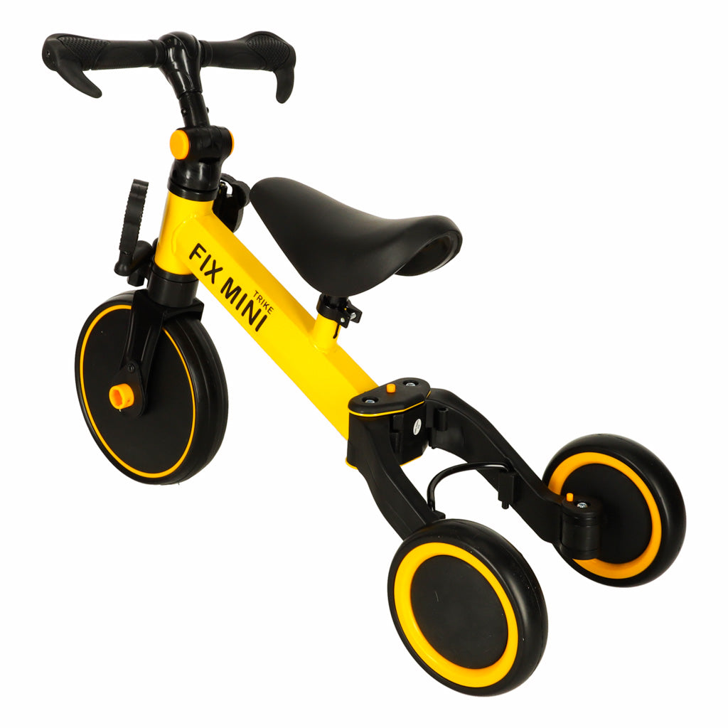 Sklopivi multifunkcionalni tricikl Fix Mini 3u1 - žuti