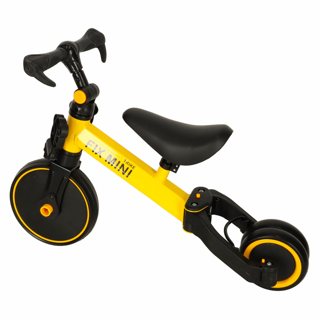 Sklopivi multifunkcionalni tricikl Fix Mini 3u1 - žuti