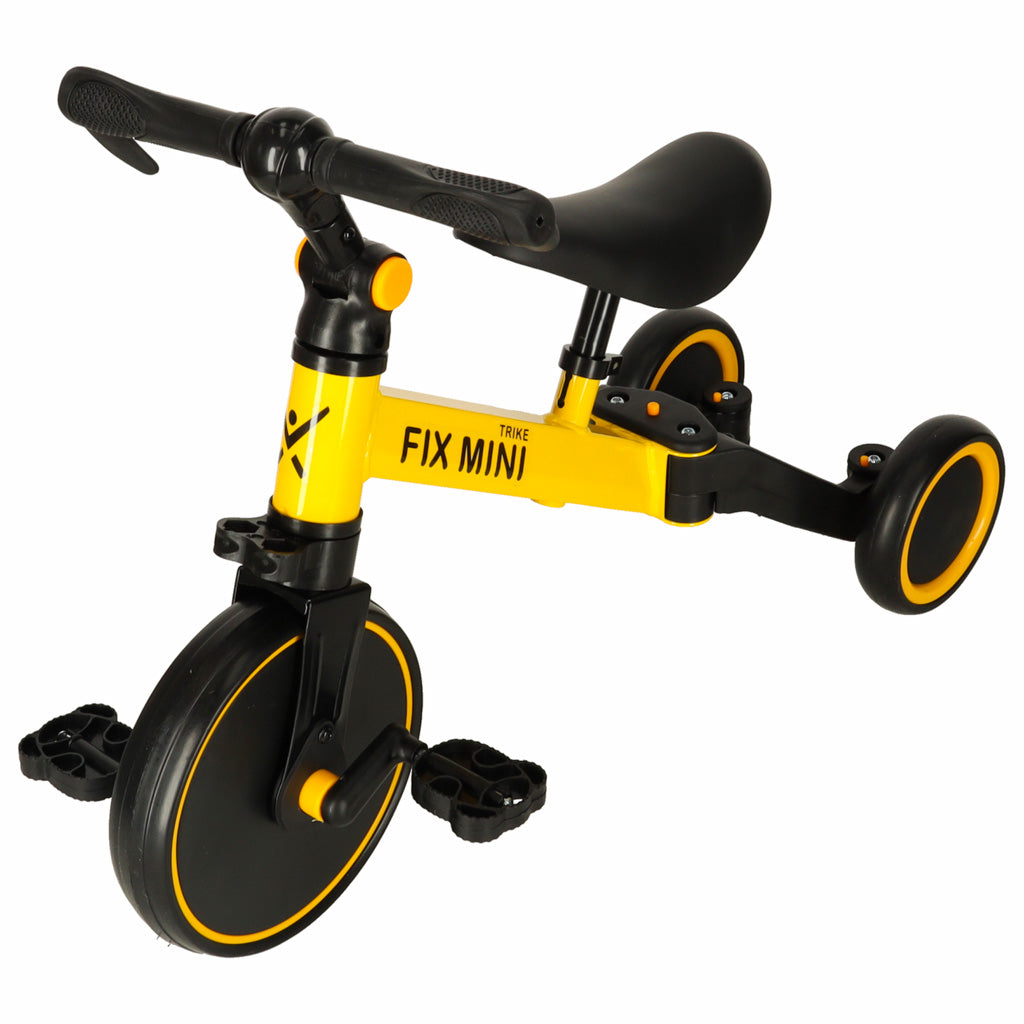 Sklopivi multifunkcionalni tricikl Fix Mini 3u1 - žuti