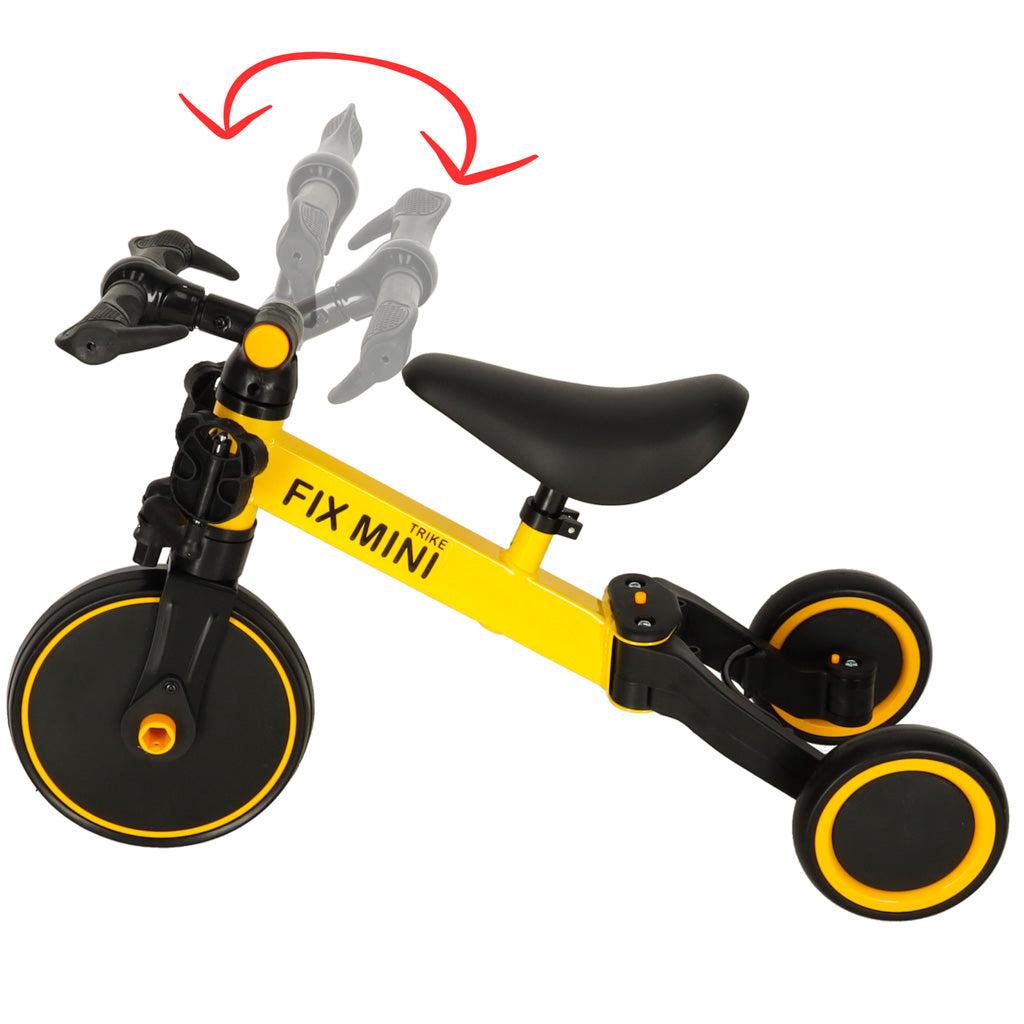 Sklopivi multifunkcionalni tricikl Fix Mini 3u1 - žuti