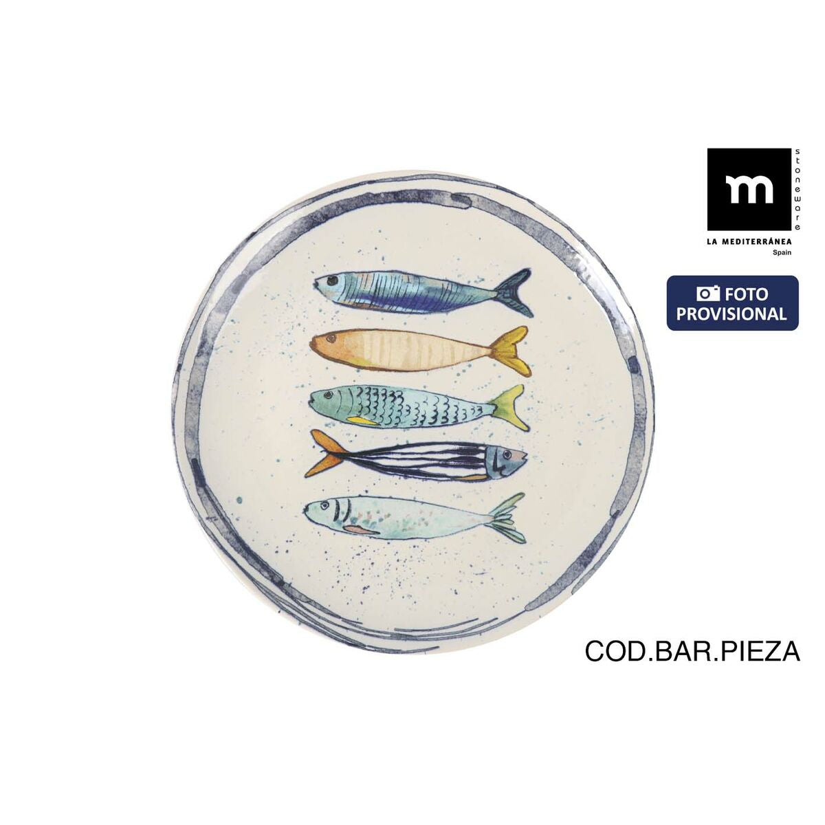 Plakans šķīvis La Mediterránea Peixe Ø 26 cm (6 kom.)