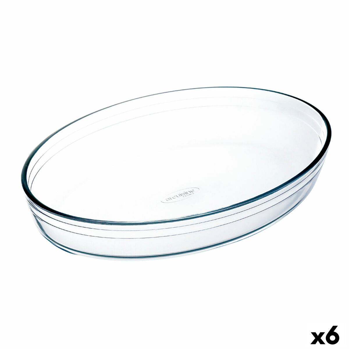 Posuda za Pećnicu Ô Cuisine Ocuisine Vidrio Providan Staklo Ovalan 26,2 x 17,9 x 6,2 cm (6 kom.)