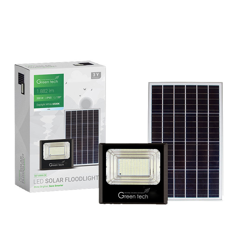 LED solarni reflektor Green Tech 200W, 6500K, IP65