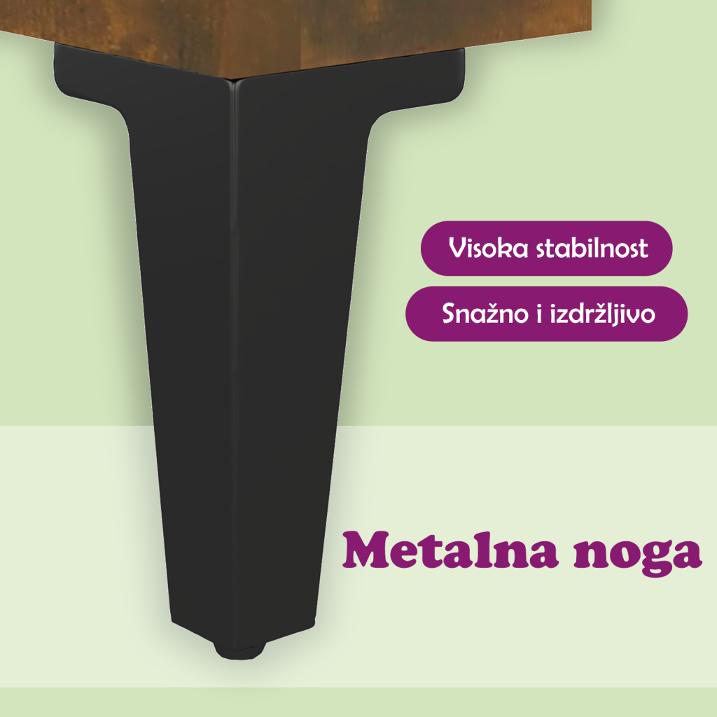 Stolići za kavu s metalnim nogama 2 kom boja hrasta 50x50x40 cm