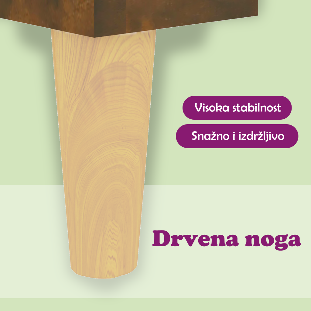 Noćni ormarić s drvenim nogama 2 kom dimljeni hrast 40x30x50 cm
