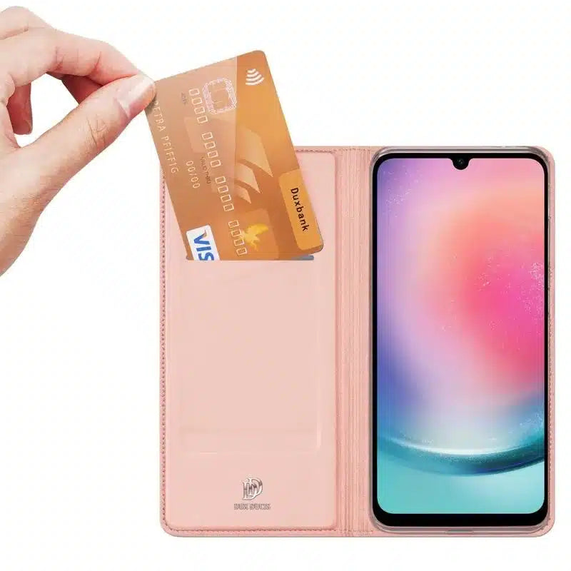 DUX DUCIS Skin Pro – pouzdro typu kniha pro Samsung Galaxy A25 5G-růžová