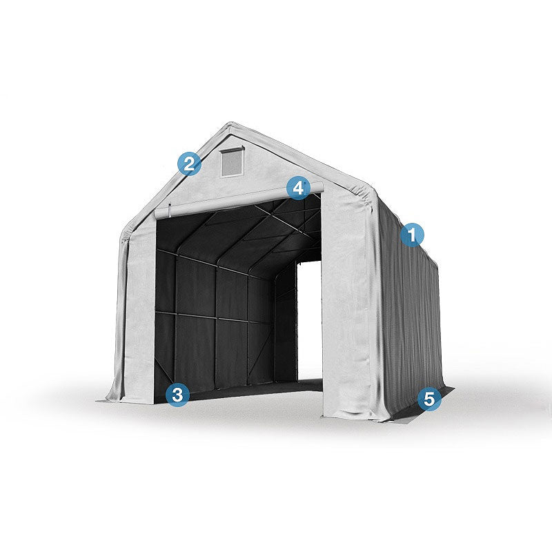 Skladišni šator Everest 5x10x3 m PVC 720 g