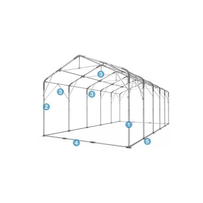 Skladišni šator PRIME PLUS 8x12x3,0 m 720 g/m²