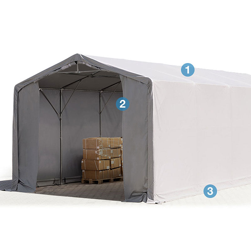 Skladišni šator PRIME PLUS 4x8x3,0 m 720 g/m²