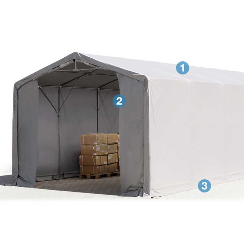 Skladišni šator PRIME 5x10x3,0 m 550 g/m²