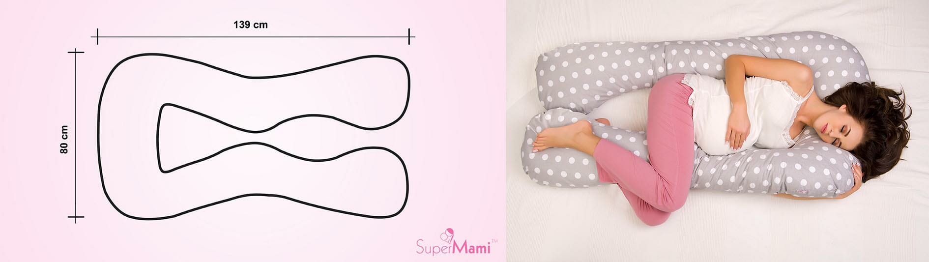 SuperMami Jastuk za dojenje tip U, boja 162 ježići